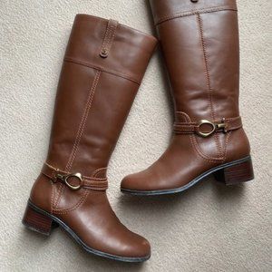 Bandolino  Tall Brown Leather Boots (Women 7 1/2 M)